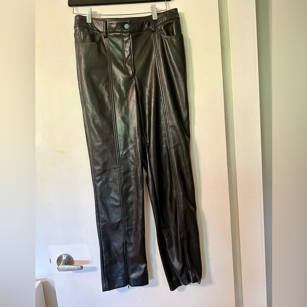 Black Faux Leather Pants